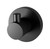 Radii Robe Hook with Round Plate Matte Black [129775]