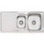 Endeavour 1 & 1/2 Bowl Topmount Sink with Drainer Right Bowl 1 Tap Hole [134034]