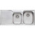 Diaz 1 & 3/4 Bowl Topmount Sink with Drainer Right Bowl 1 Tap Hole [112981]