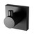 Radii Robe Hook with Square Plate Matte Black [129784]