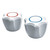 Essentials Crown Royal Handle & Button Pair White suits splined spindles [041382]