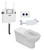 Life Assist Air WF Econoflush Toilet Suite Incl White Seat/Raised Buttons/Backrest & Standard Connector [198695]