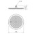 Nx Quil Shower Rose 250mm Round 3Star Brushed Nickel [198993]