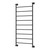 Lillian Heated Towel Rail Matte Black 9 Bars 600 x 1208 x 95mm [285251]