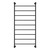 Lillian Heated Towel Rail Matte Black 9 Bars 600 x 1208 x 95mm [285251]