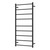 Isabella Heated Towel Rail Matte Black 9 Bars 600 x 1200 x 122mm [285289]