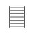 Isabella Heated Towel Rail Matte Black 7 Bars 600 x 800 x 122mm [285266]