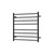 Isabella Heated Towel Rail Matte Black 8 Bars 750 x 700 x 122mm [285260]