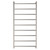 Kaya Round Heated Towel Brushed Nickel 9 Bars 600 x 1200 x 100mm [285261]