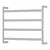 Kaya Round Heated Towel Chrome 4 Bars 600 x 450 x 100mm [285290]
