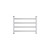 Koko Heated Towel Rail Chrome 4 Bars 600 x 450 x 100mm [285269]