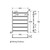 Koko Heated Towel Rail Chrome 6 Bars 600 x 800 x 100mm [285257]