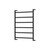 Koko Heated Towel Rail Matte Black 6 Bars 600 x 800 x 100mm [285277]