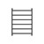 Koko Heated Towel Rail Matte Black 6 Bars 600 x 800 x 100mm [285277]