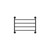 Lillian Heated Towel Rail Matte Black 4 Bars 600 x 458 x 95mm [285279]