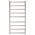 Isabella Heated Towel Rail Brushed Nickel 9 Bars 600 x 1200 x 122mm [285292]