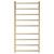 Isabella Heated Towel Rail Urban Brass 9 Bars 600 x 1200 x 122mm [285301]