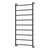 Kaya Round Heated Towel Matte Black 9 Bars 600 x 1200 x 100mm [285262]