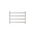 Kaya Round Heated Towel Brushed Nickel 4 Bars 600 x 450 x 100mm [285295]