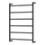 Kaya Round Heated Towel Matte Black 6 Bars 600 x 800 x 100mm [285283]