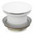 Pop Up Plug & Waste (Bath 40mm) with Removable Waste (No Overflow) Matte White [284502]