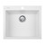 Santorini Sink Single Grande Bowl 580mm x 480mm (One Tap Hole only) Topmount White [286075]