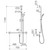 Care Support Shower Set with Inverted T Rail RH Matte Black [287267]