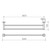 Round Double Towel Rail 600mm Brushed Nickel [287315]
