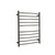 Curved Round Heated Towel Rail 10 Bars Brushed Nickel 900hx700w Inc Timer [286706]