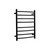 Curved Round Heated Towel Rail 8 Bars Black 700hx530w Inc Timer [286703]