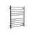 Flat Round Heated Towel Rail 10 Bars Brushed Nickel 900hx700w Inc Timer [286716]