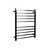 Flat Round Heated Towel Rail 10 Bars Gun Metal 900hx700w Inc Timer [286719]