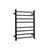 Flat Round Heated Towel Rail 8 Bars Black 700hx530w Inc Timer [286713]