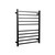 Flat Square Heated Towel Rail 10 Bars Black 900hx700w Inc Timer [286728]