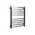 Flat Square Heated Towel Rail 10 Bars Gun Metal 900hx700w Inc Timer [286729]