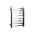 Flat Square Heated Towel Rail 8 Bars Brushed Nickel 700hx530w Inc Timer [286721]