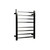 Flat Square Heated Towel Rail 8 Bars Gun Metal 700hx530w Inc Timer [286724]