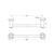 Dolce Towel Rail Single 600mm Chrome [286841]