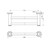 Dolce Towel Rail Double 800mm Chrome [286882]
