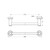 Dolce Towel Rail Single 800mm Matte Black [286883]