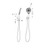 Mecca Hand (Air Shower) with Bracket 3Star Gunmetal [286878]