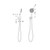 Mecca Hand (Air Shower) with Bracket 3Star Matte Black [286860]