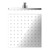 ABS (Plastic) Square Shower Head 250mm 3Star Chrome [286764]