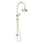 York Twin Shower with White Porcelain Hand Shower 3Star Aged Brass [287010]