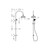 York Twin Shower with Metal Hand Shower 3Star Chrome [286960]
