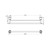 York Towel Rail Double 600mm Chrome [287013]