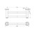 Dolce Towel Rail Double 800mm Brushed Nickel [286881]
