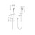 Bianca/Ecco Hand/Rail Shower (Square Head) 5Star Gunmetal [286896]