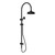 York Twin Shower with White Porcelain Hand Shower 3Star Matte Black [287029]