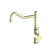York Sink Mixer Hook Spout with White Porcelain Lever 5Star Aged Brass [287026]